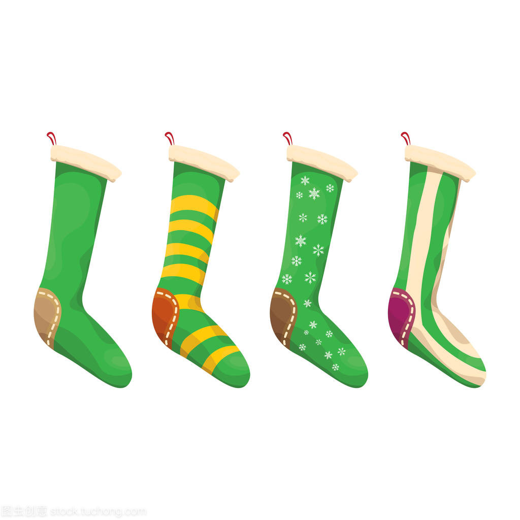 矢量卡通可愛(ài)圣誕襪
